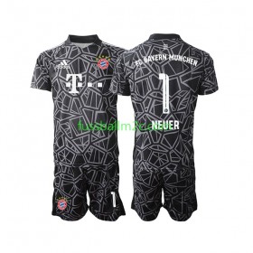 Fußballtrikots Bayern München Manuel Neuer 1 Torwart Kinder Auswärts Trikotsatz 2022-2023